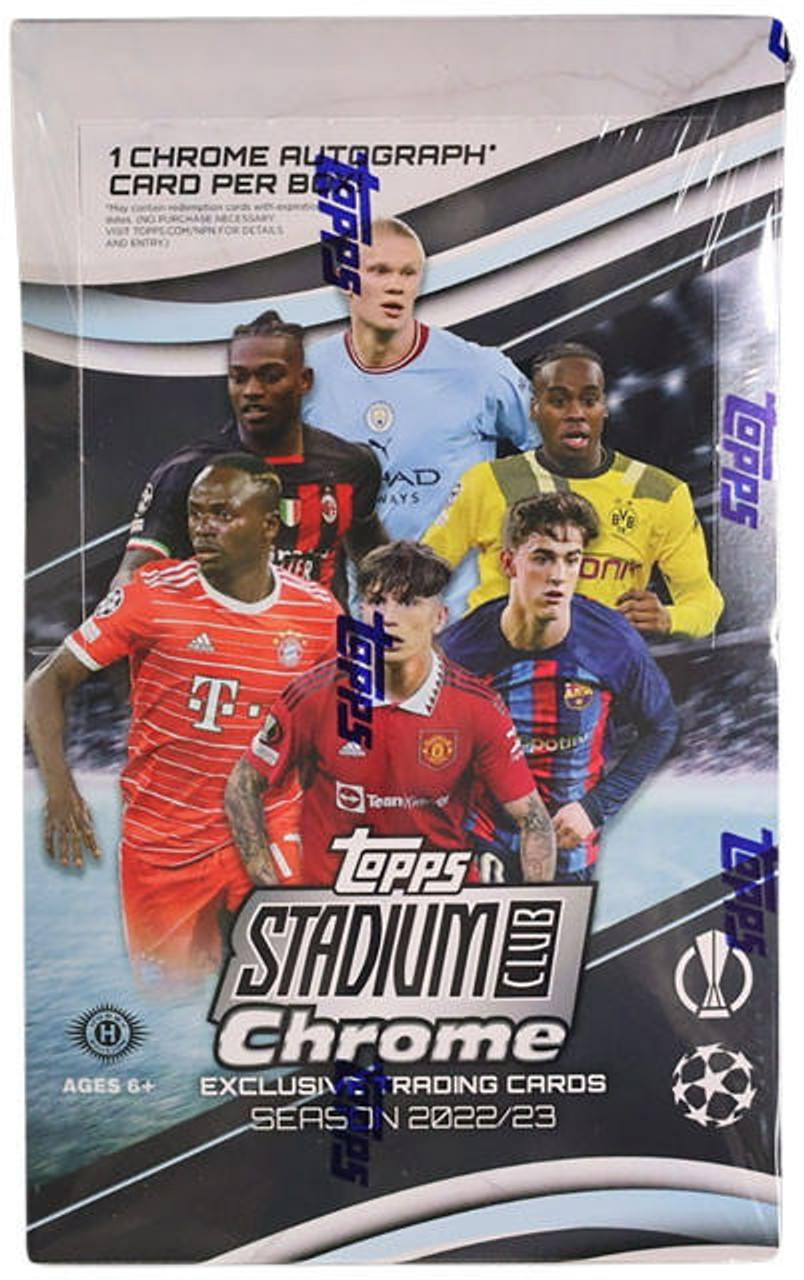 2022/23 Topps UEFA Club Competitions Stadium Club Chrome Soccer Hobby Box