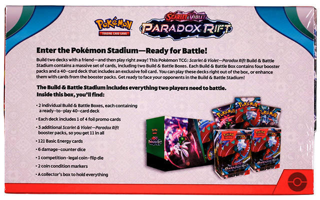 Pokemon Scarlet & Violet Paradox Rift Build & Battle Stadium Box
