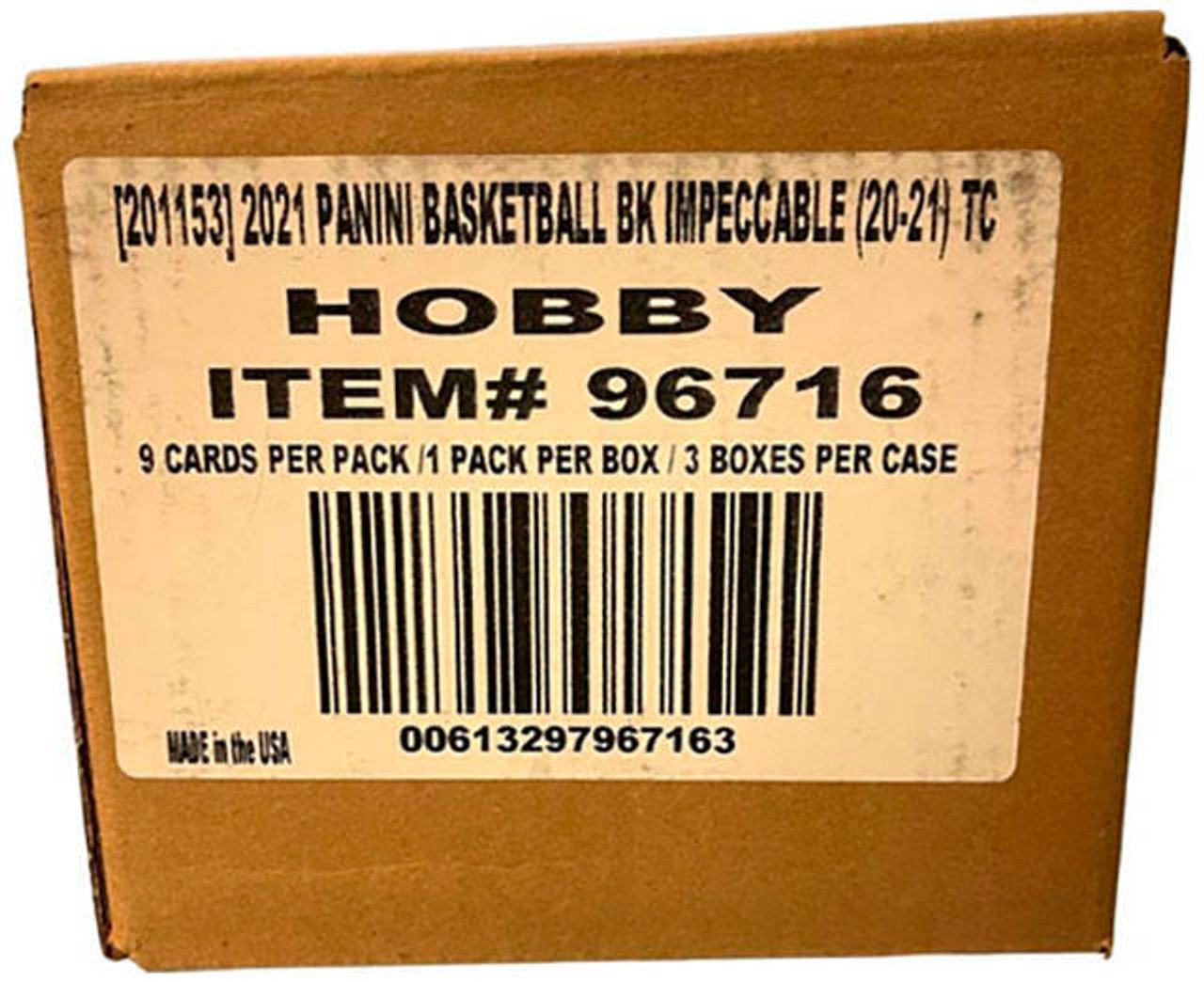 2020/21 Panini Impeccable Basketball Hobby Box