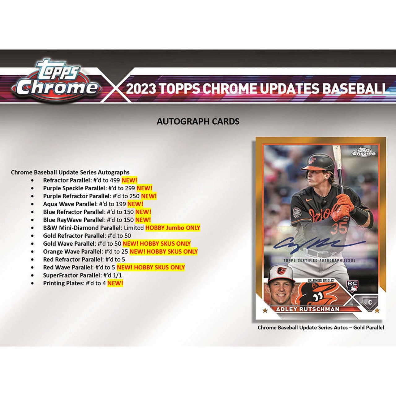 2023 Topps Chrome Update Series Baseball Jumbo Box