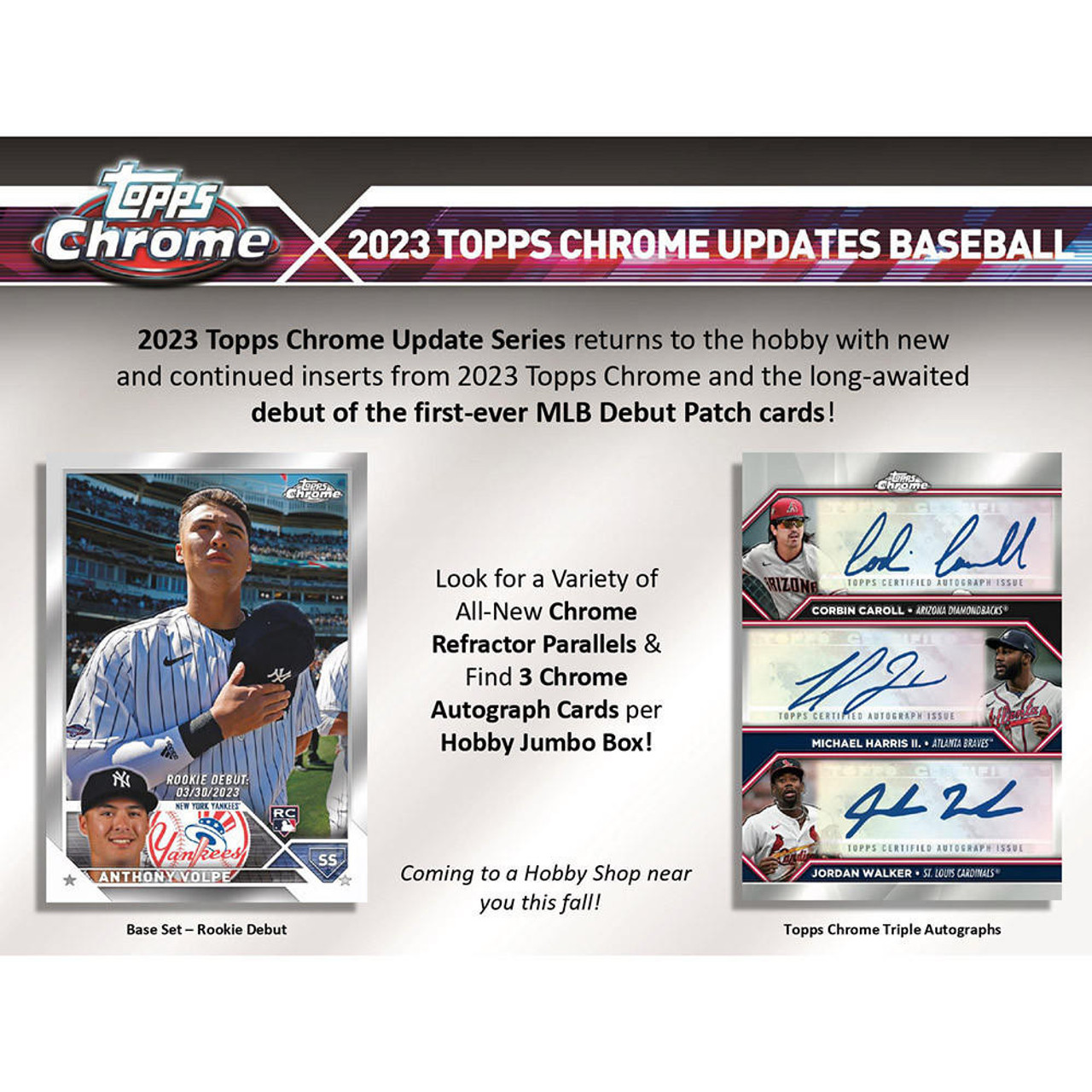 2023 Topps Chrome Update Series Baseball Jumbo 8 Box Case