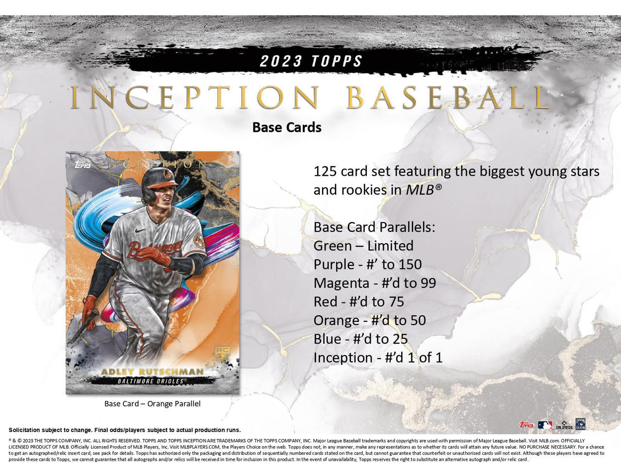 2023 Topps Inception Baseball Hobby 16 Box Case