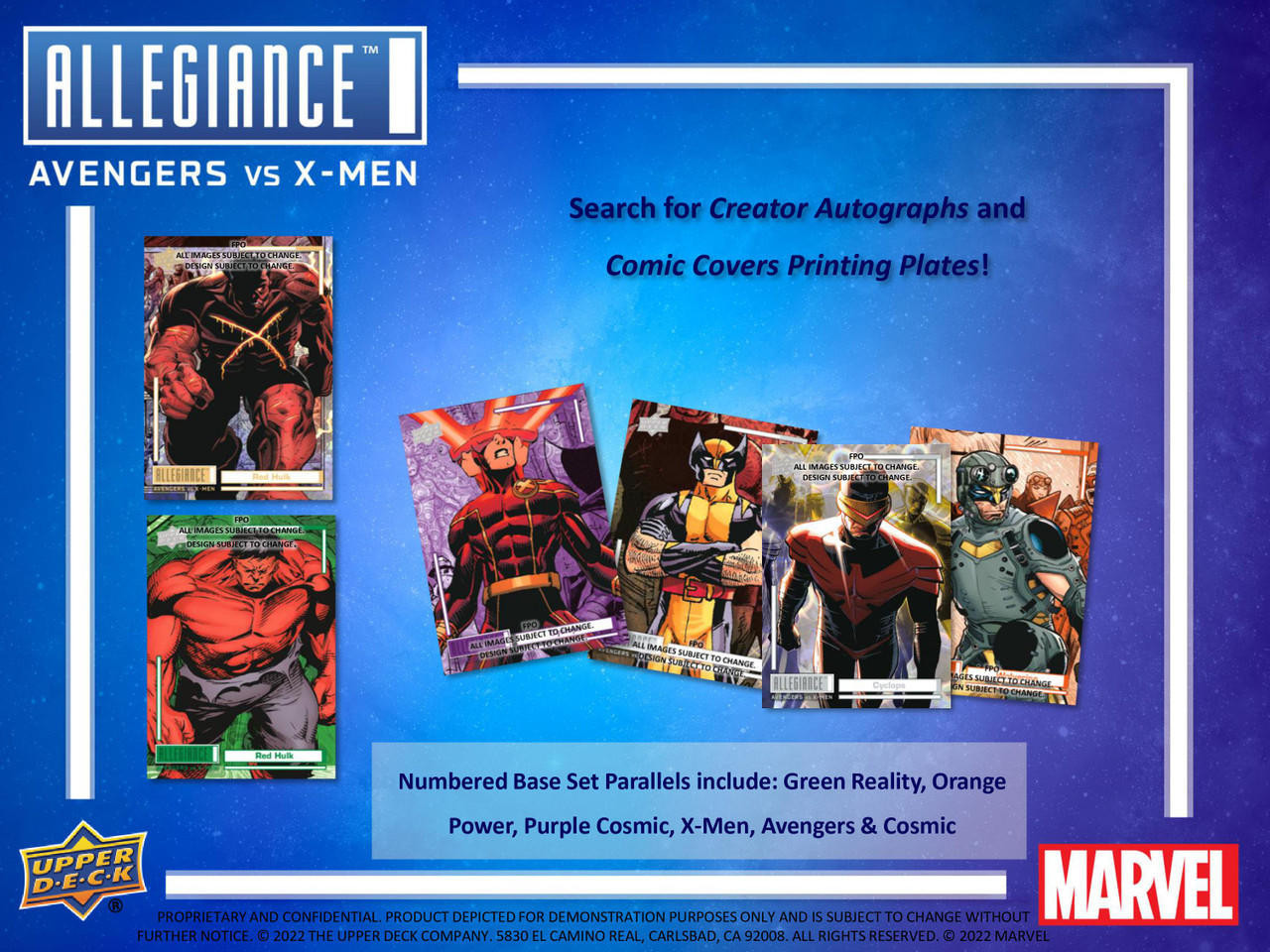 2023 Upper Deck Marvel's Allegiance: Avengers vs X-Men Hobby Box