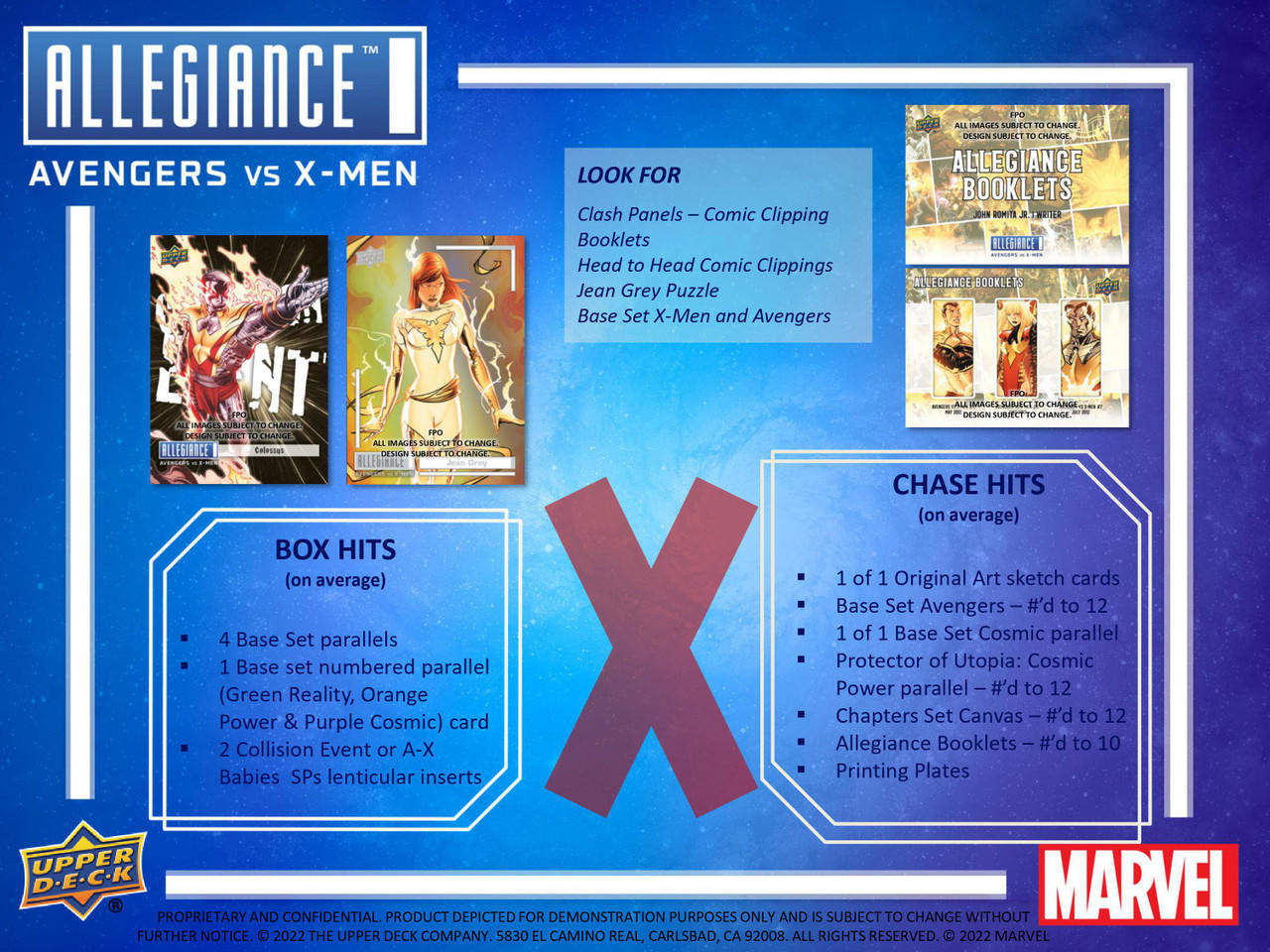 2023 Upper Deck Marvel's Allegiance: Avengers vs X-Men Hobby Box