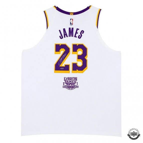 LeBron James Autographed Los Angeles Lakers White Authentic Nike