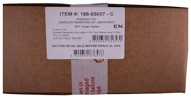 Pokemon Scarlet & Violet Temporal Forces Elite Trainer 10 Box Case