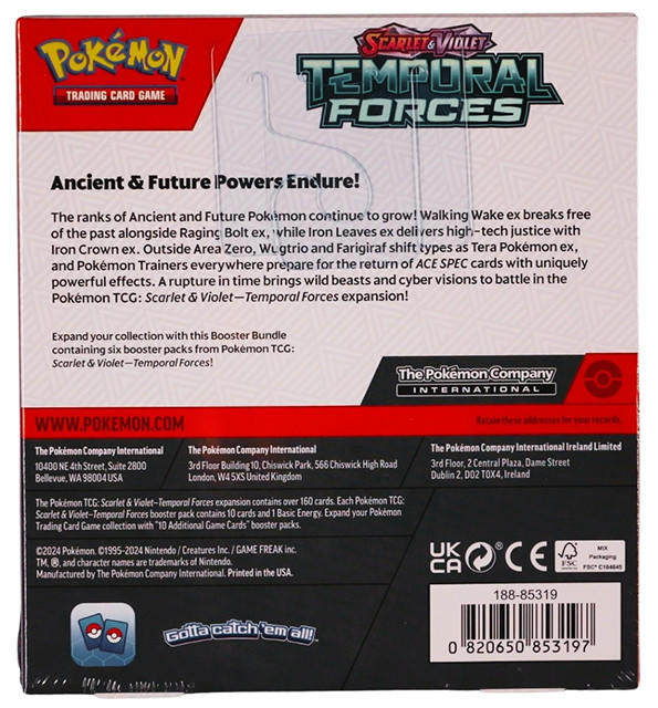 Pokemon Scarlet & Violet Temporal Forces Booster Bundle Box