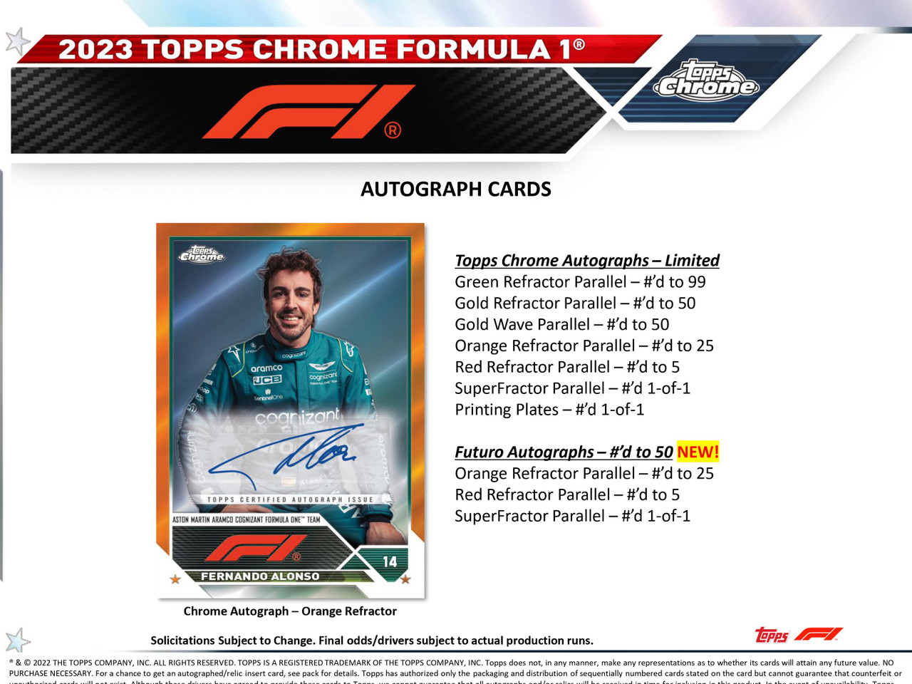2023 Topps Chrome Formula 1 Racing Hobby Box