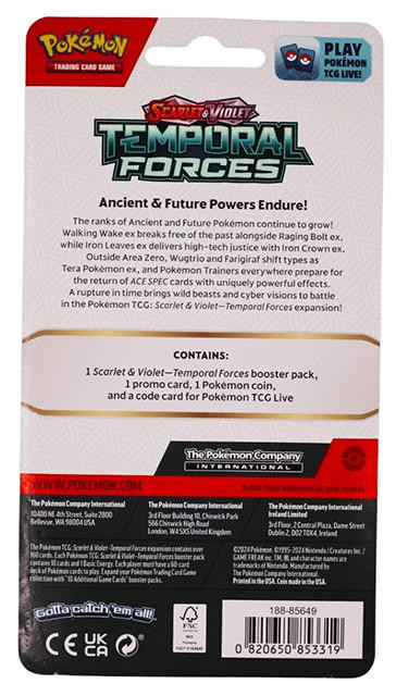 Pokemon Scarlet & Violet Temporal Forces Checklane Blister Pack