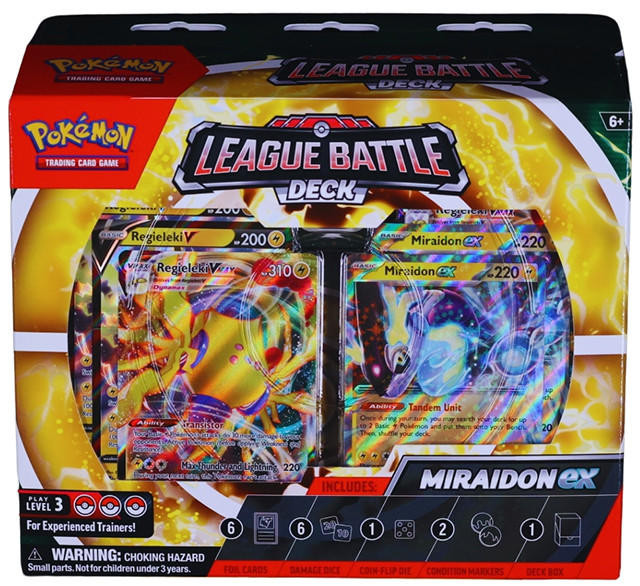 ポケモンカードゲーム ダイナマイトマスターボックス Pokemon Miraidon EX & Regieleki VMAX Battle Deck Box