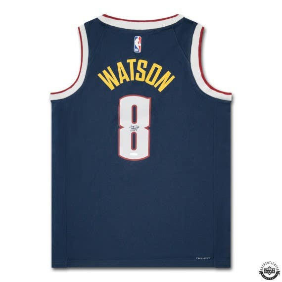 Peyton Watson Autographed Denver Nuggets Icon Edition Signal Blue