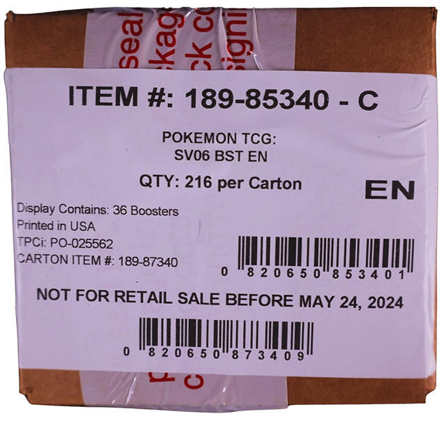 Pokemon Scarlet & Violet Twilight Masquerade Booster 6 Box Case