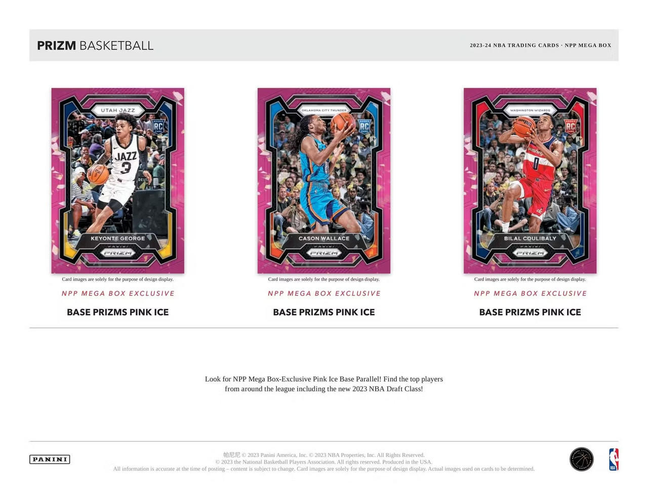 2023/24 Panini Prizm Basketball Mega Box (Pink Ice Prizms)