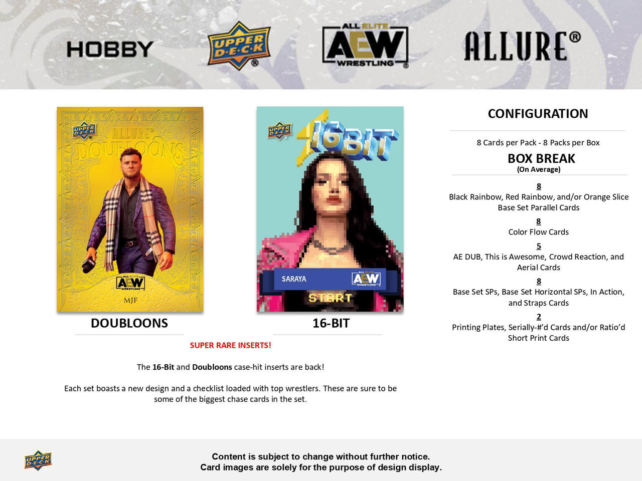 2024 Upper Deck All Elite Wrestling AEW Allure Hobby Box