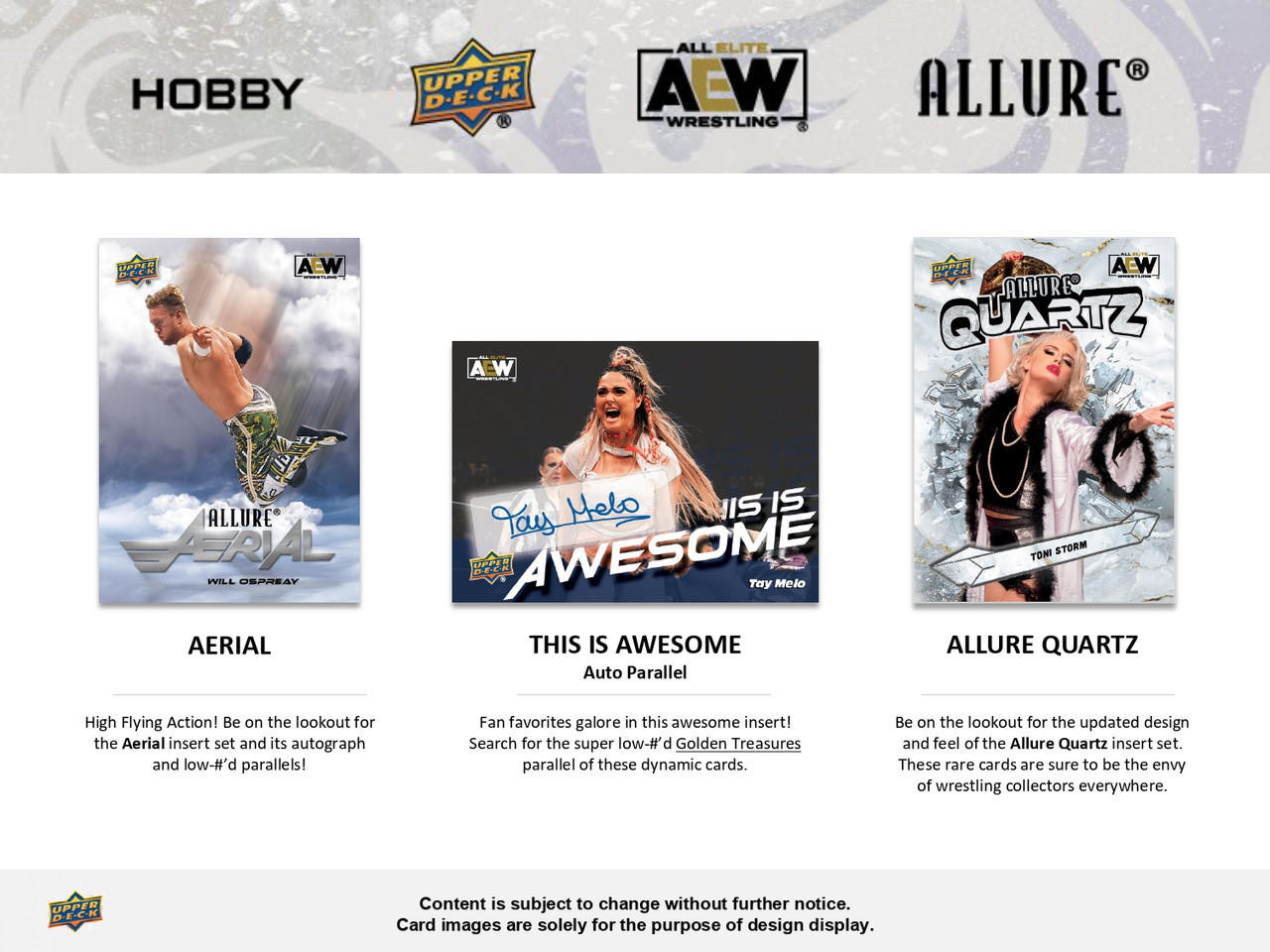 スポーツ選手 All Elite Wrestling AEW Allure Amazon.com: 2022 Upper Deck AEW Wrestling Allure Hobby Box