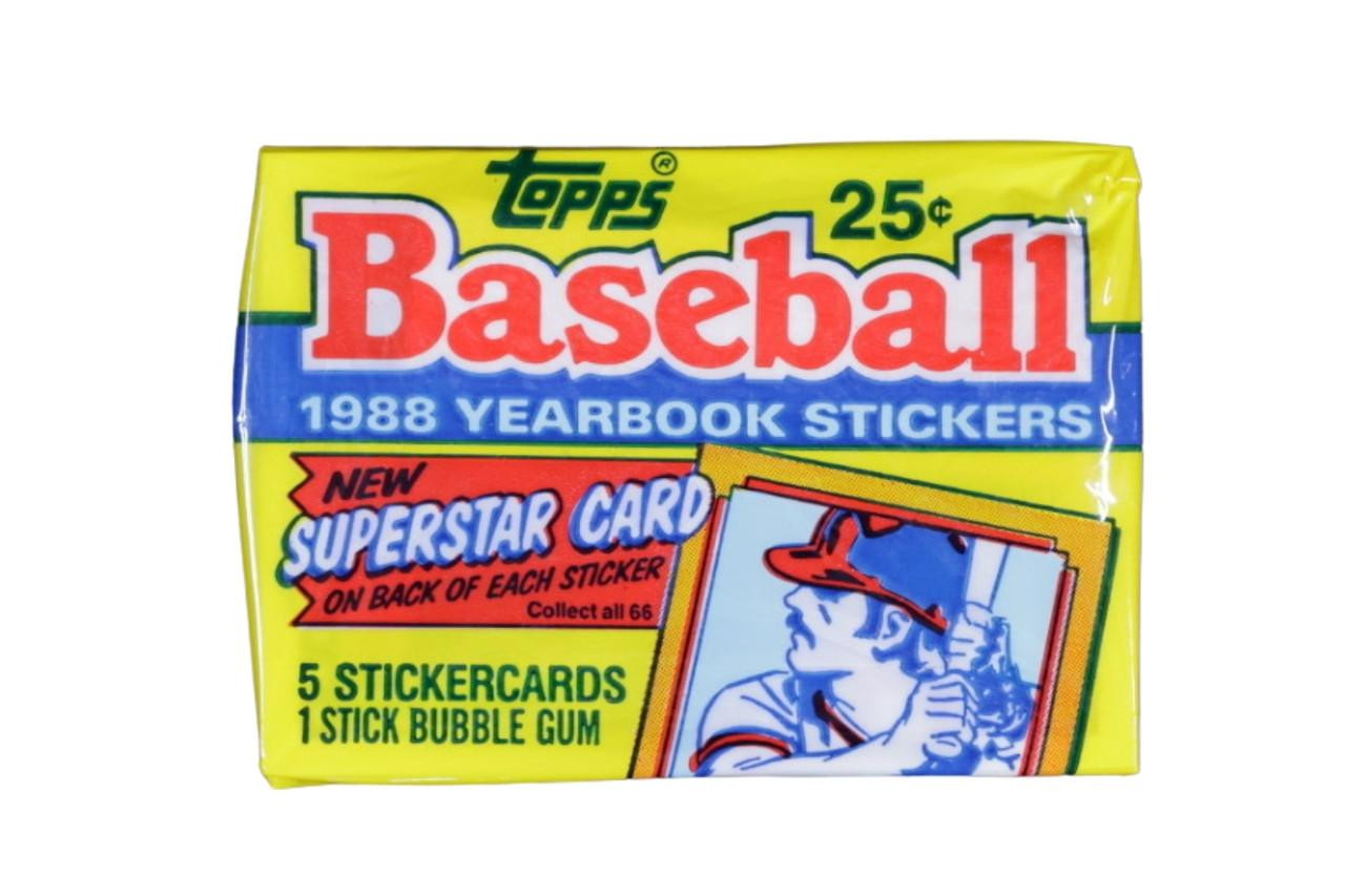 1988 Topps Baseball Yearbook Stickers Pack