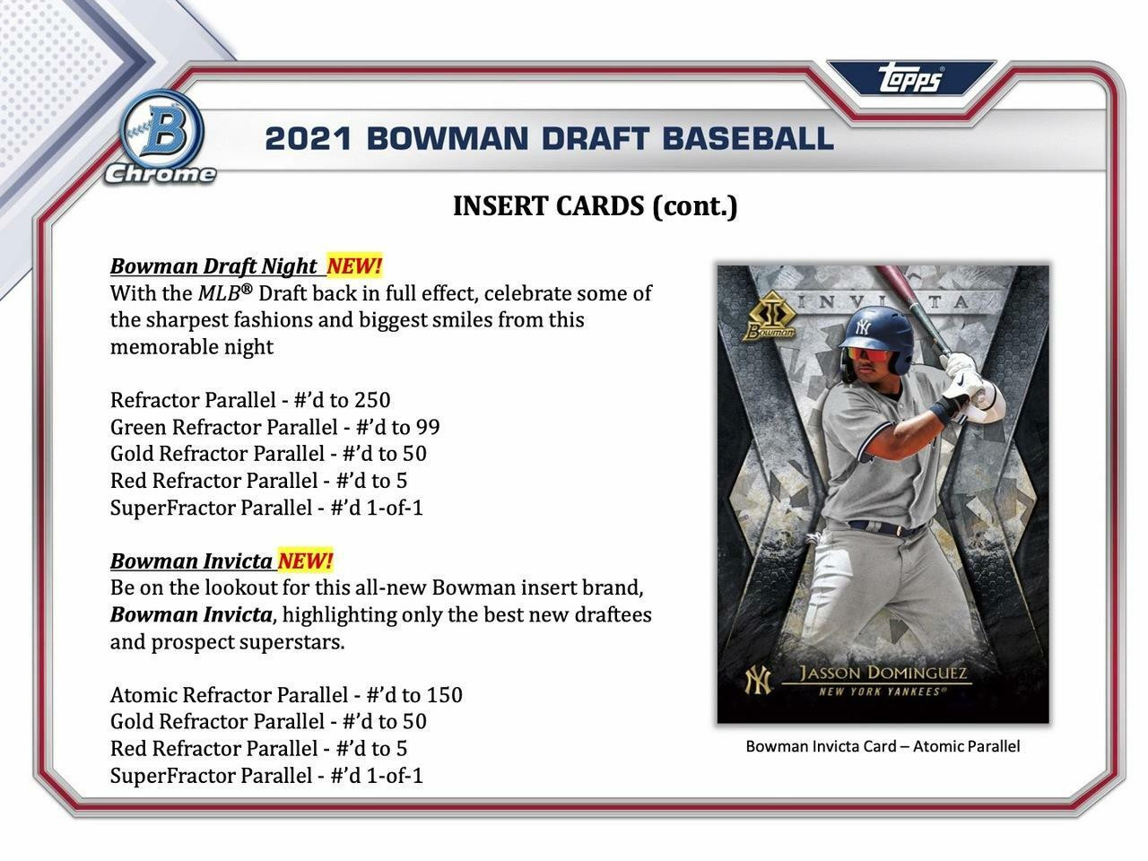 2021 Bowman Draft Baseball Super Jumbo Box