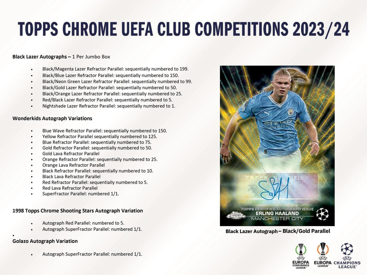 2023/24 Topps UEFA Club Competitions Chrome Soccer Jumbo Pack