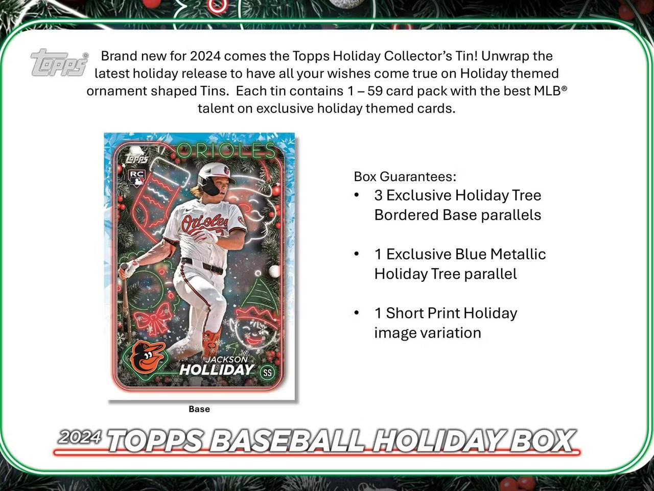 2024 Topps Holiday Baseball Tin 6 Box Case