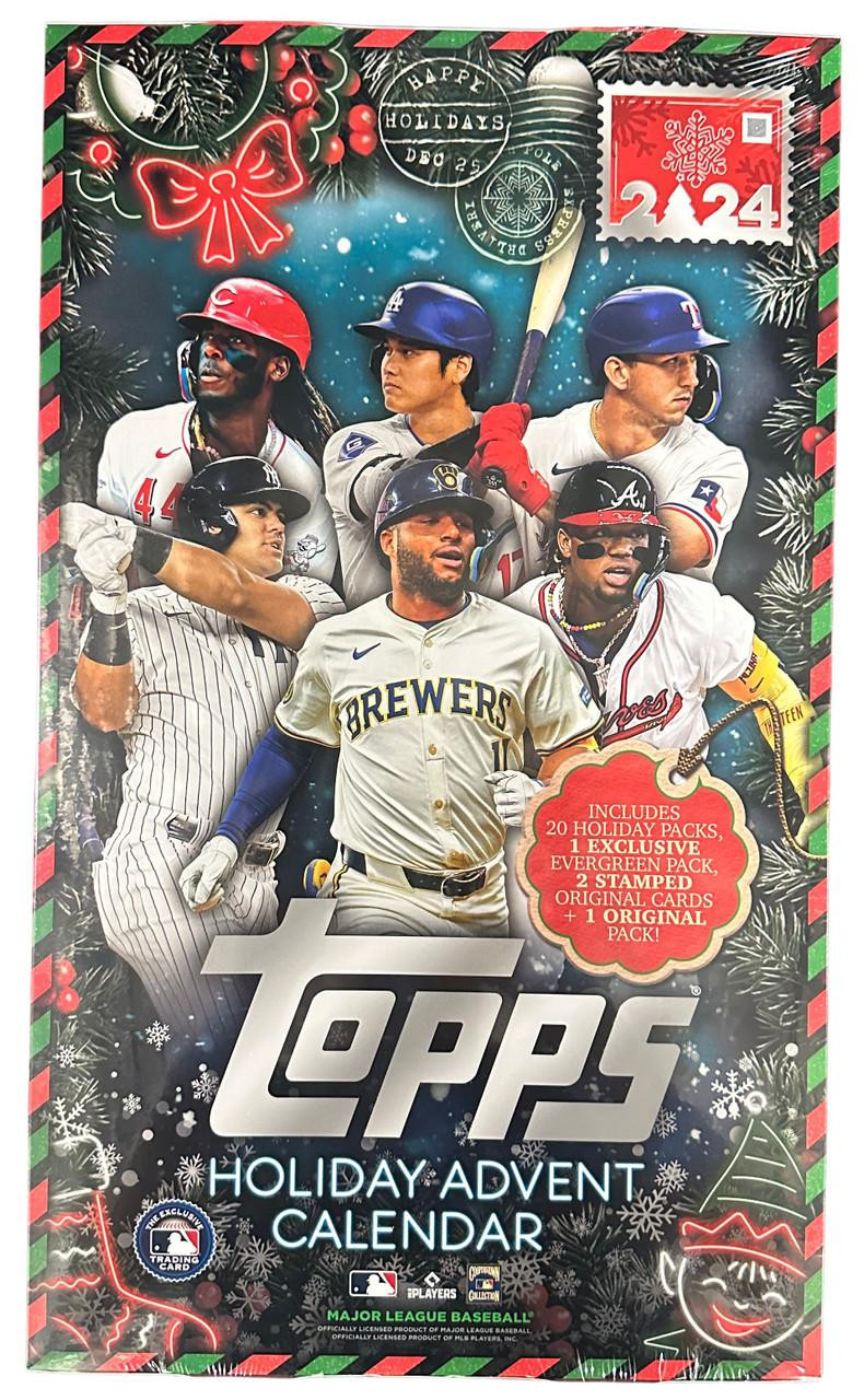 2024 Topps Holiday Baseball Mega Holiday Advent Calendar 8 Box Case