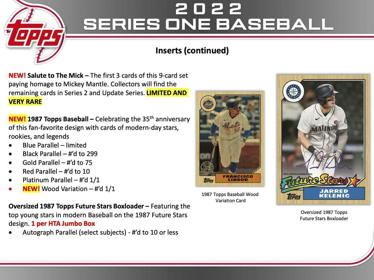 2022 Topps Series 1 Baseball Jumbo Box