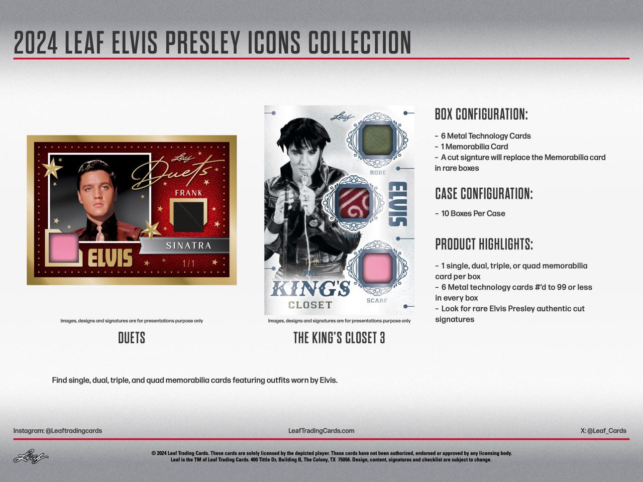 2024 Leaf Elvis Icons Collection Hobby Box