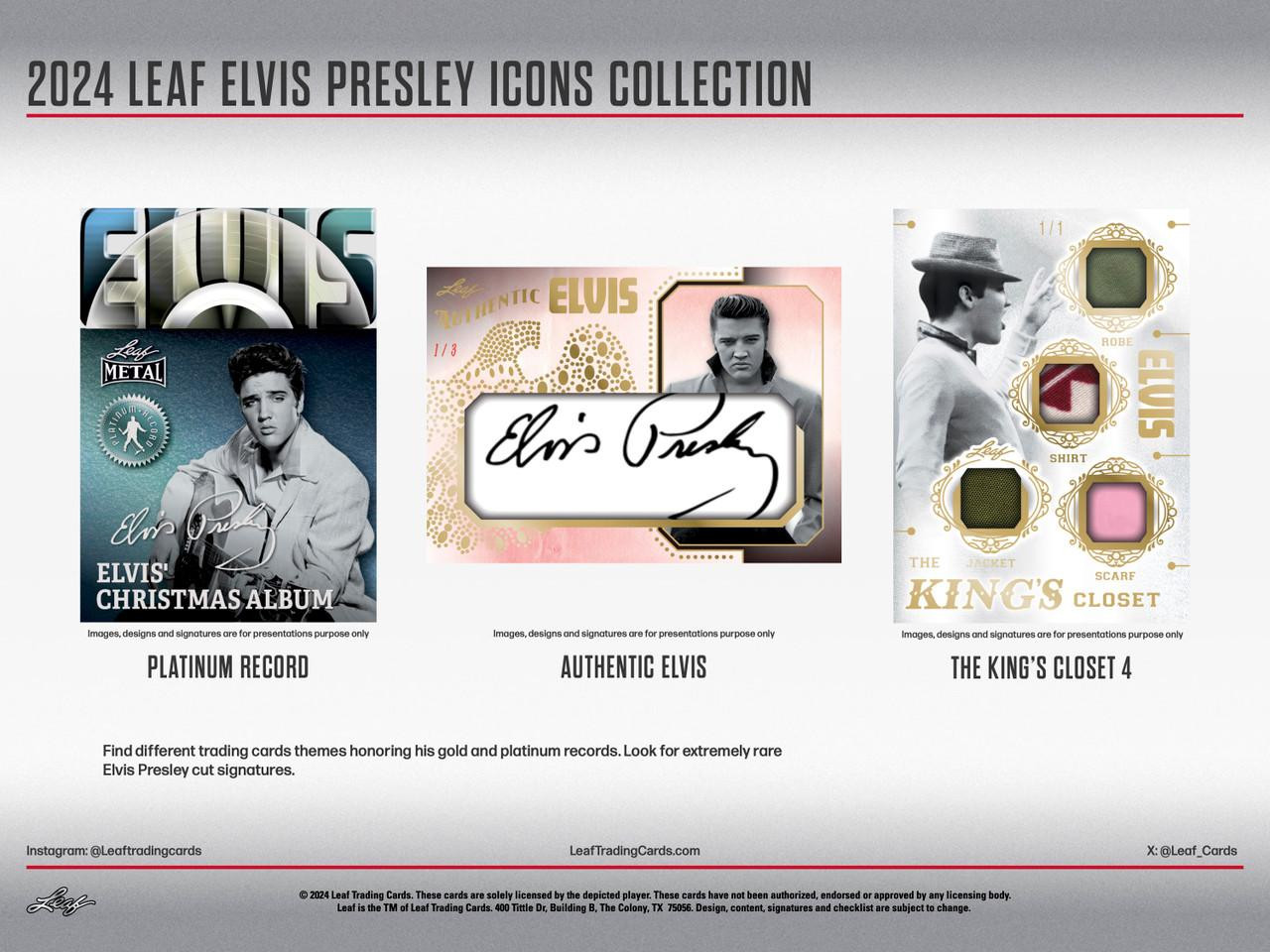 2024 Leaf Elvis Presley 1/1 印刷版 2024 Leaf Elvis Icons Collection Hobby Box