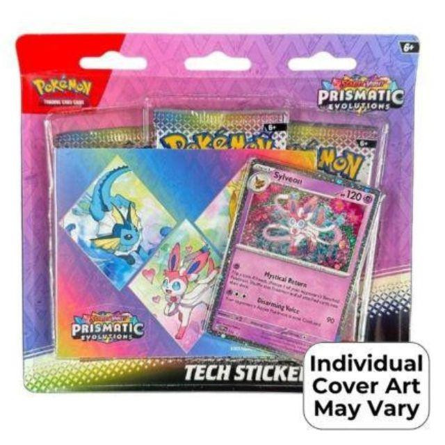 英語版ポケモンカードプリズマティックエボリューションテックステッカーコレクション Pokemon Scarlet & Violet Prismatic Evolutions Tech Sticker