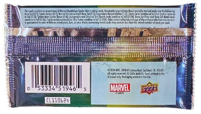 2024 Upper Deck Marvel Renditions Spider-Man Hobby Pack