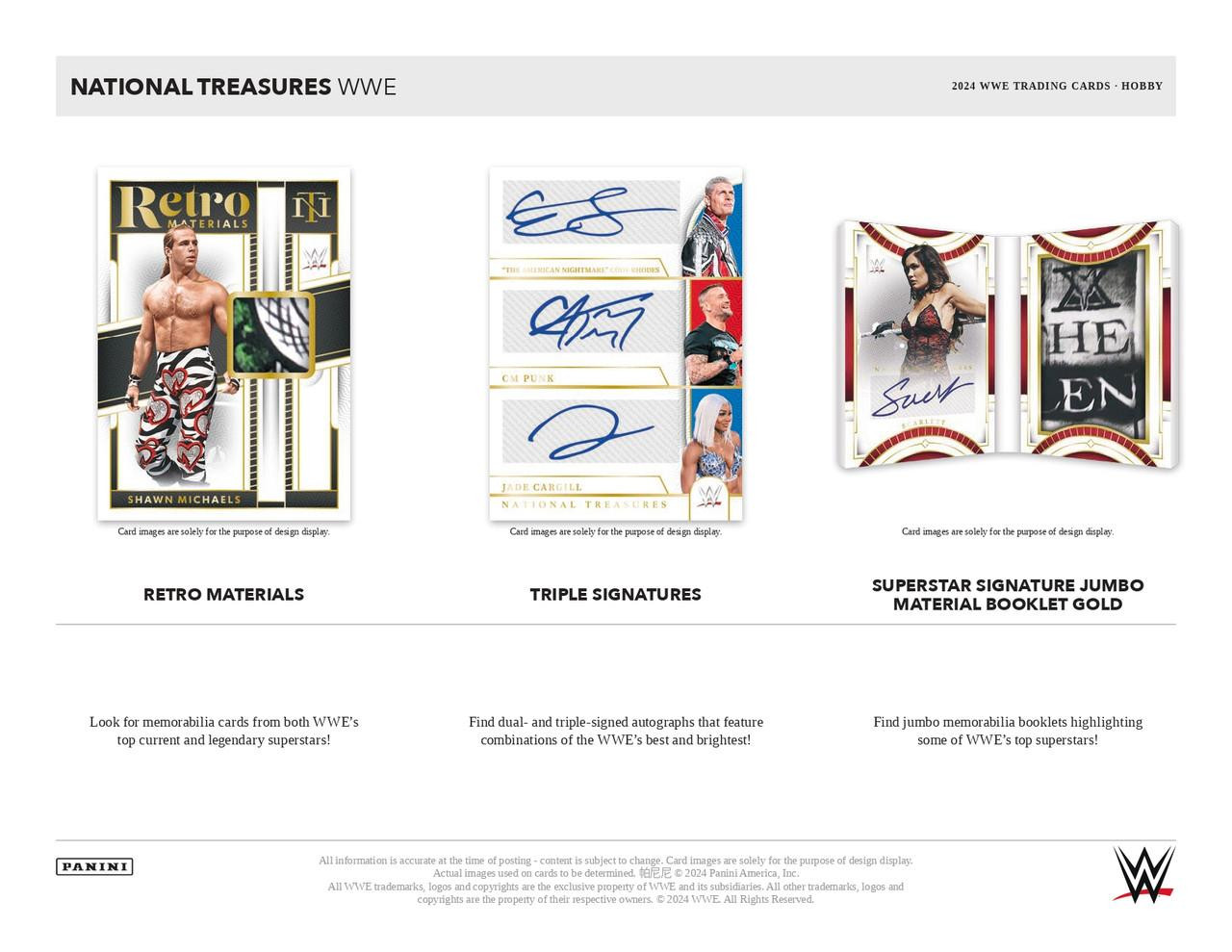 2024 Panini National Treasures WWE Hobby 4 Box Case