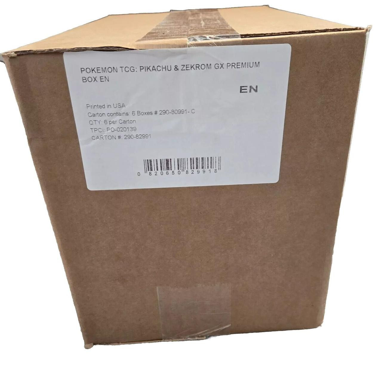 Pokemon Pikachu & Zekrom - GX Premium Collection 6 Box Case