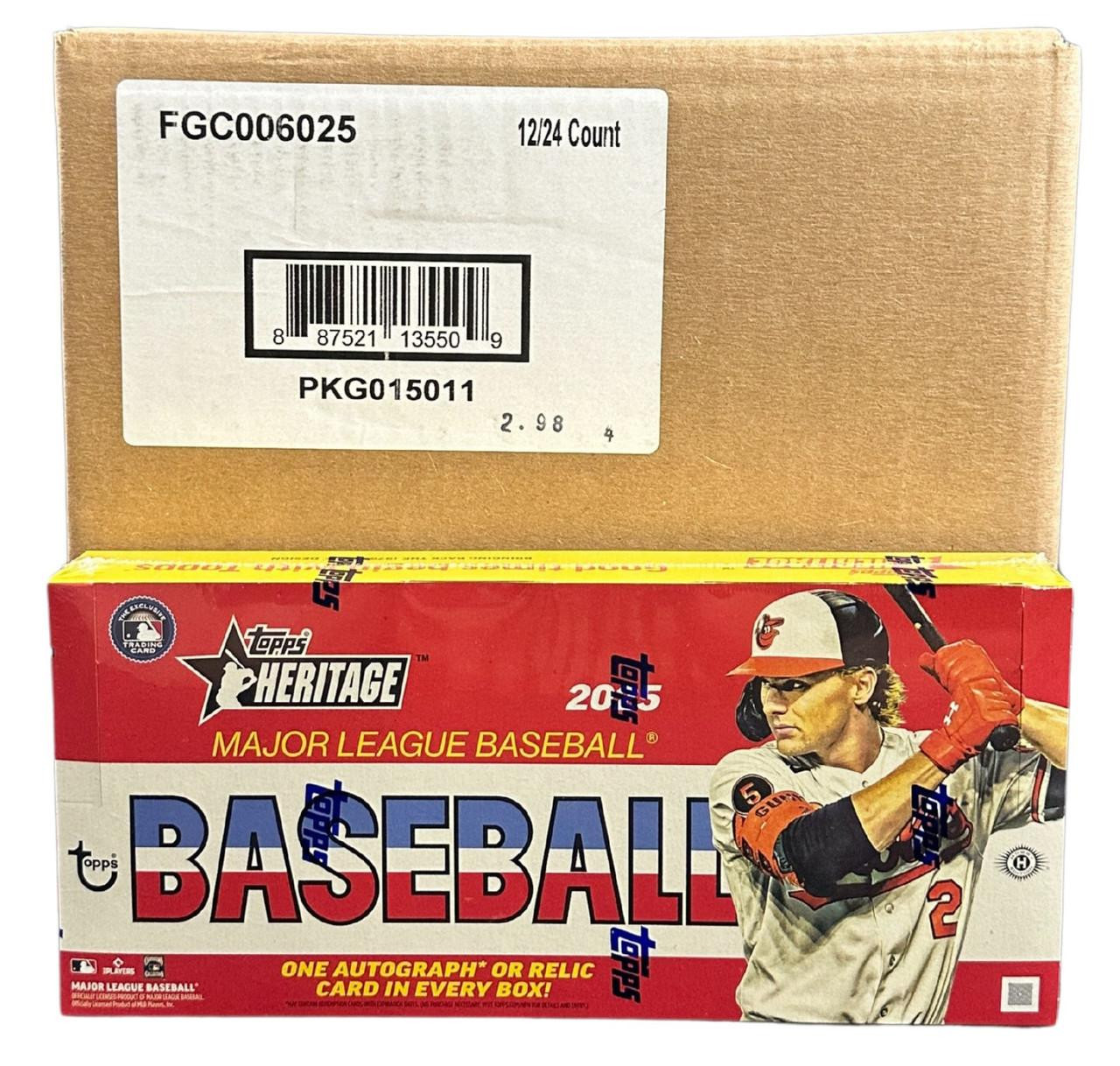 Baseball Cards 2025 Topps Heritage Hobby Box Two Packs, 16 Cards 