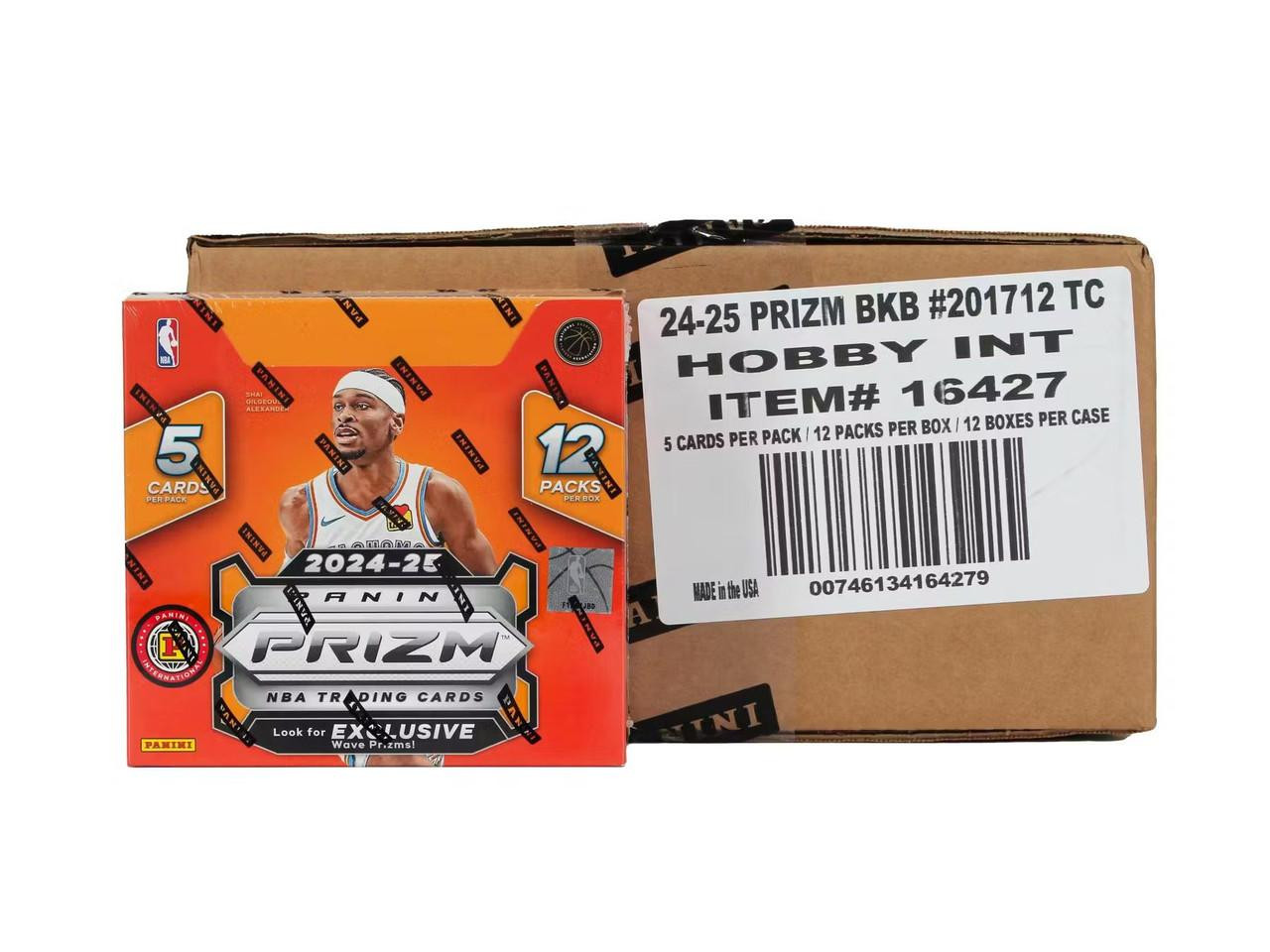 2024/25 Panini Prizm Basketball International Hobby 12 Box Case