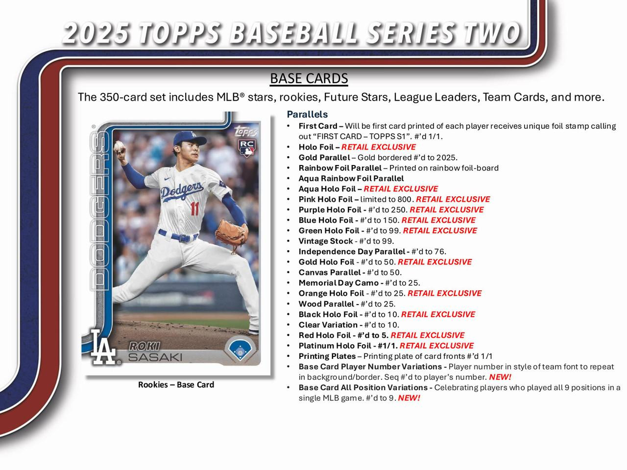 2025 Topps Series 2 Baseball Mega 20 Box Case