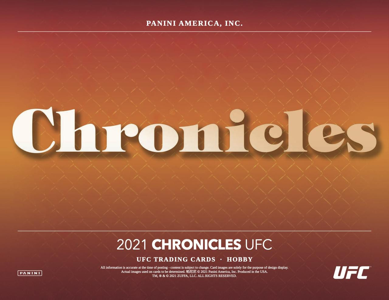 2021 Panini Chronicles UFC Hobby Box
