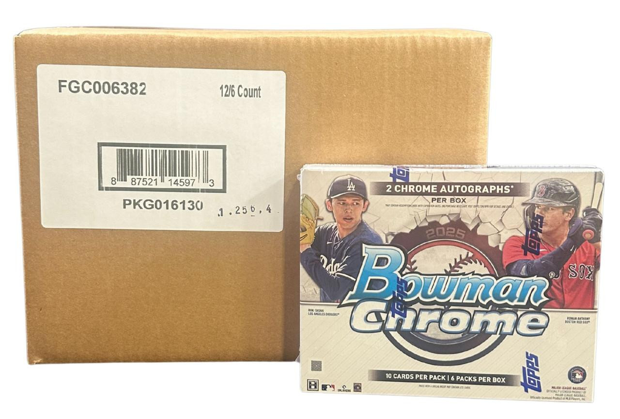 2025 Bowman Chrome Baseball Hobby 12 Box Case
