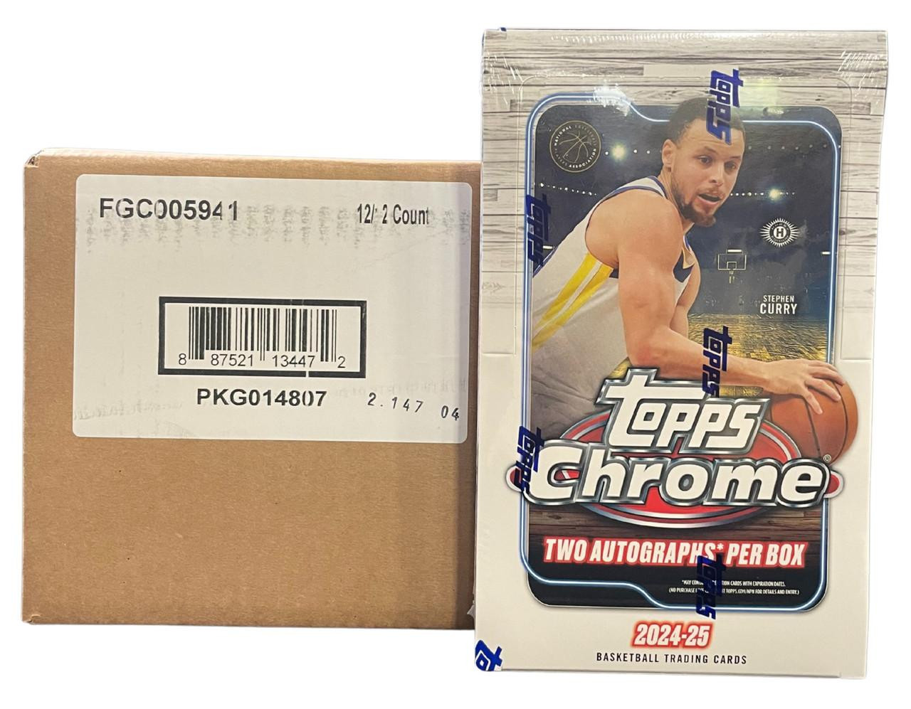 2024/25 Topps Chrome Basketball Hobby 12 Box Case