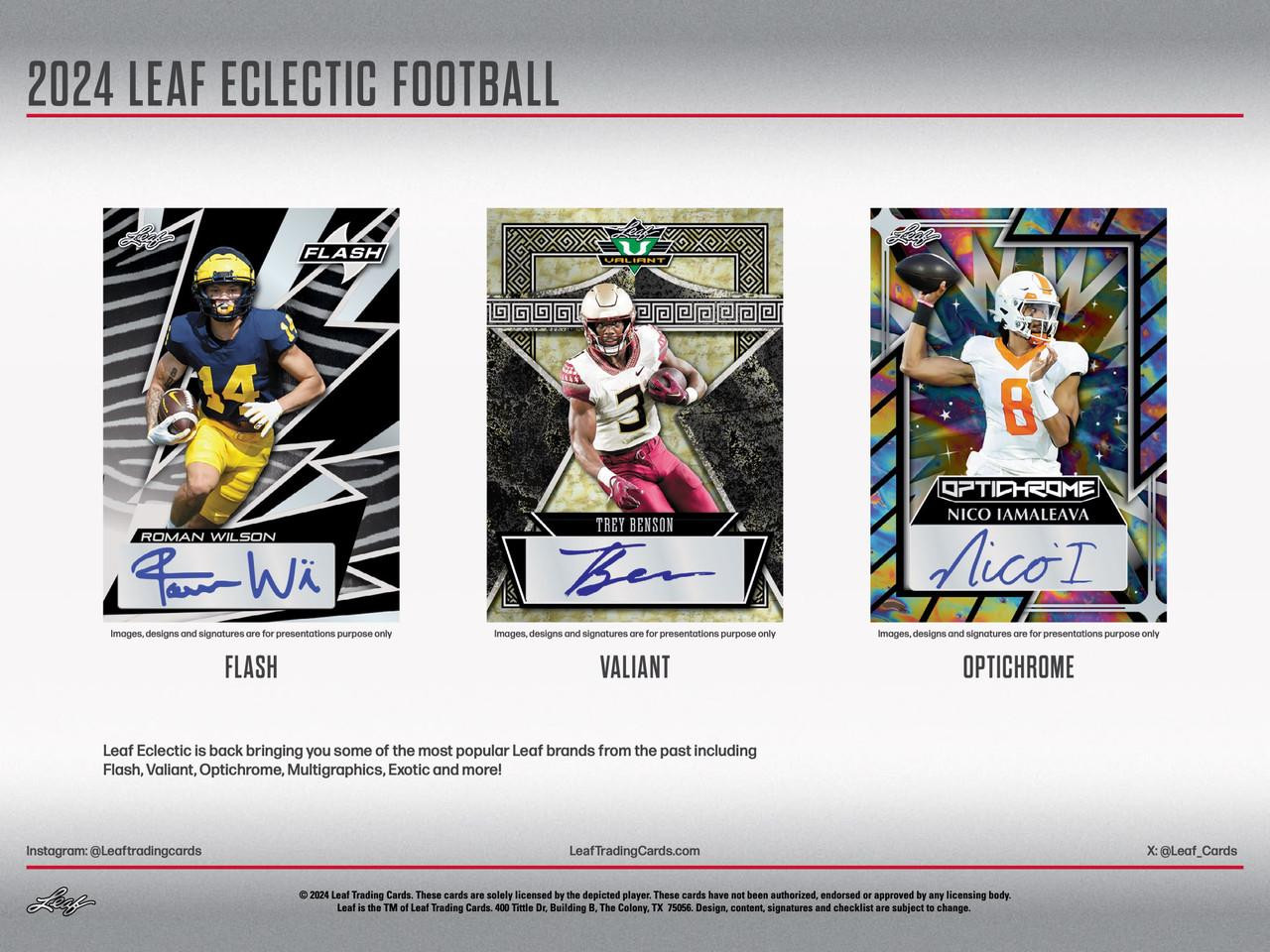 2024 Leaf Eclectic Football Jumbo 8 Box Case