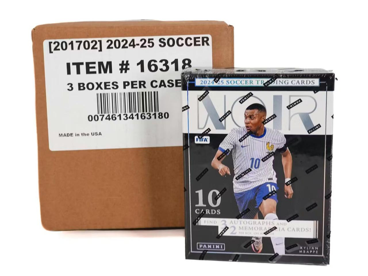 2024/25 Panini Noir Soccer Hobby 3 Box Case