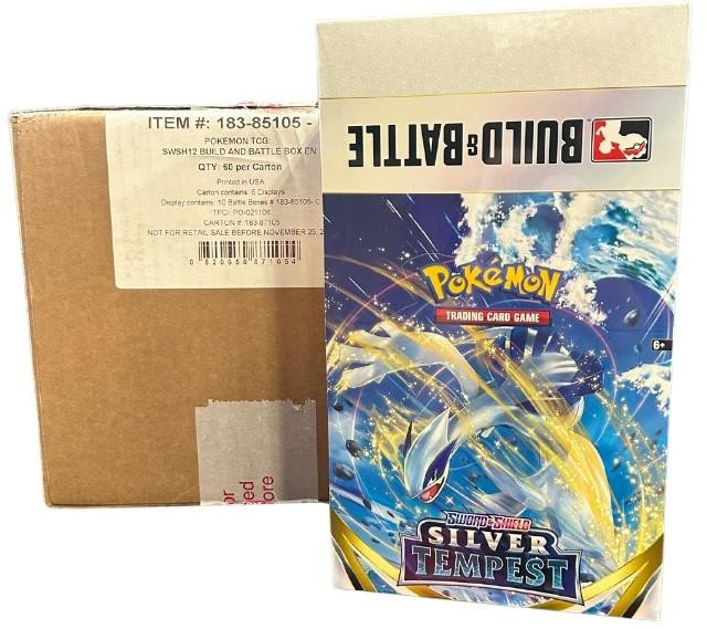 Pokemon Sword & Shield Silver Tempest Build & Battle 6 Box Case