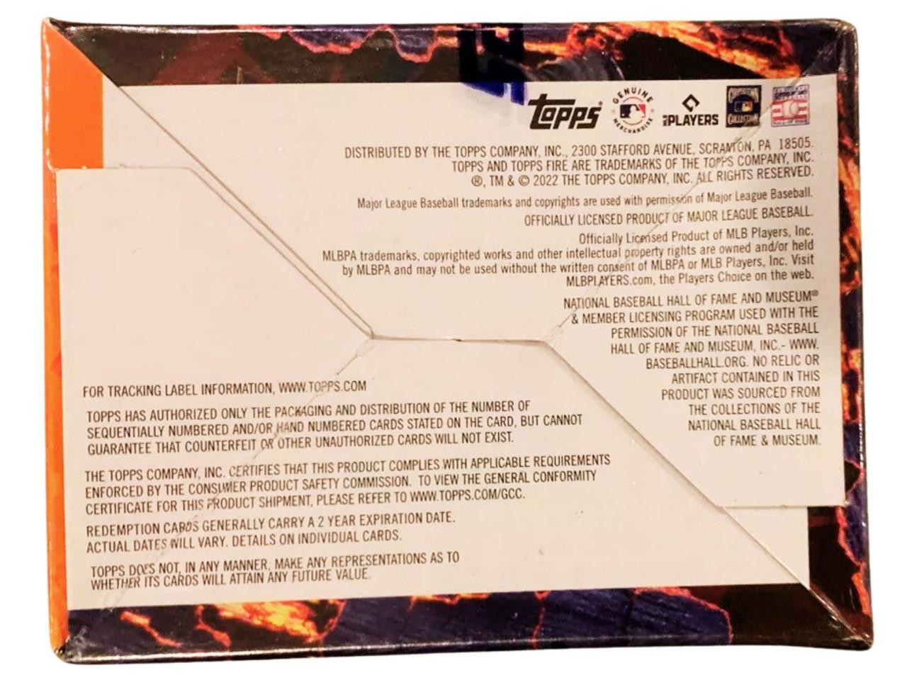 2022 Topps Fire Baseball Blaster Box