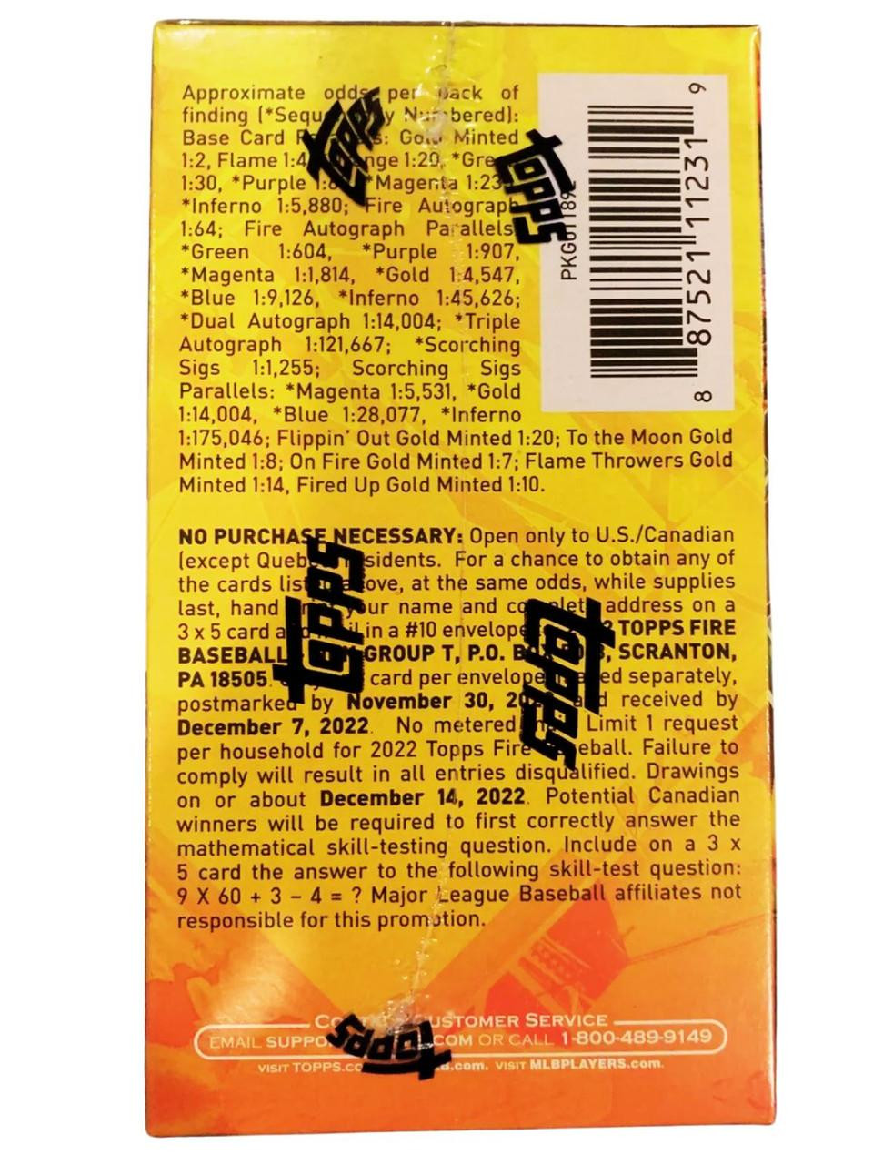 2022 Topps Fire Baseball Blaster Box