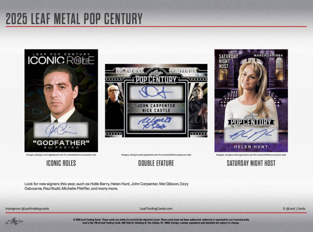 2025 Leaf Metal Pop Century 10 Box Case