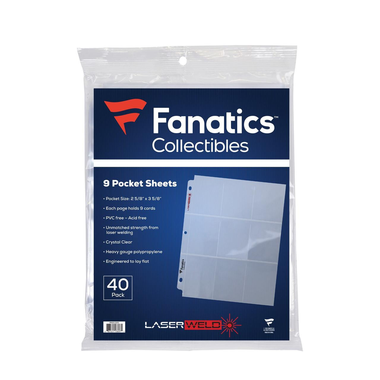 Fanatics Binder Pages Pocket Sheets 12 Pack Case Fanatics Binder Pages Pocket Sheets 12 Pack Case