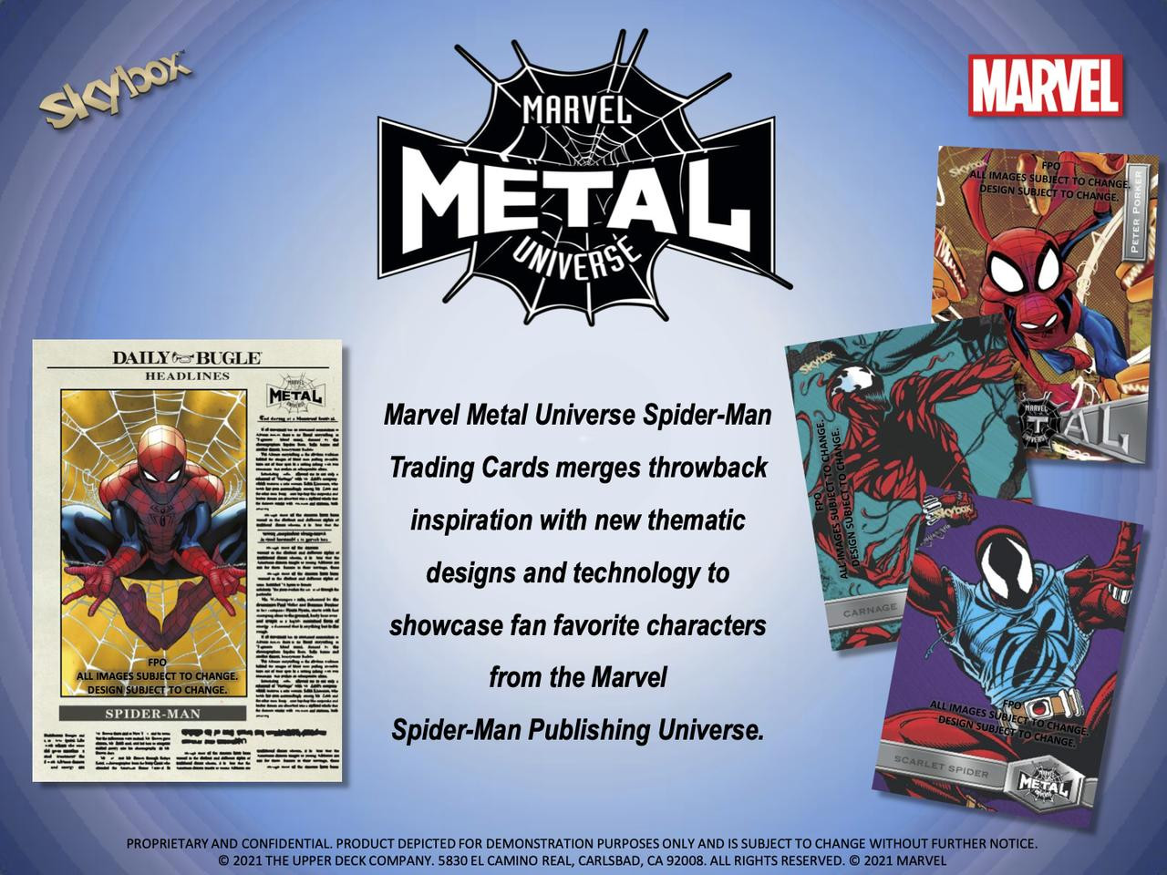 2021 UPPER DECK MARVEL METAL UNIVERSE SPIDER-MAN