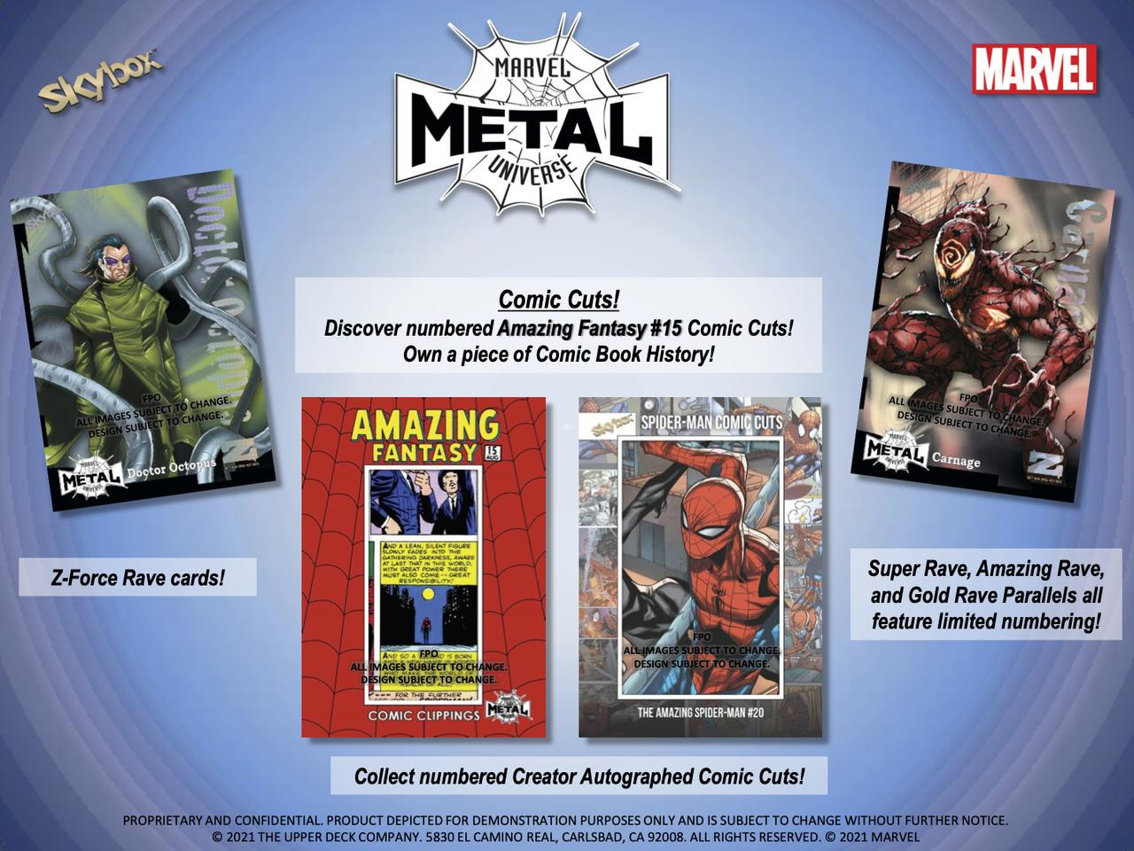 2021 Upper Deck Marvel Spider-Man Metal Universe Box