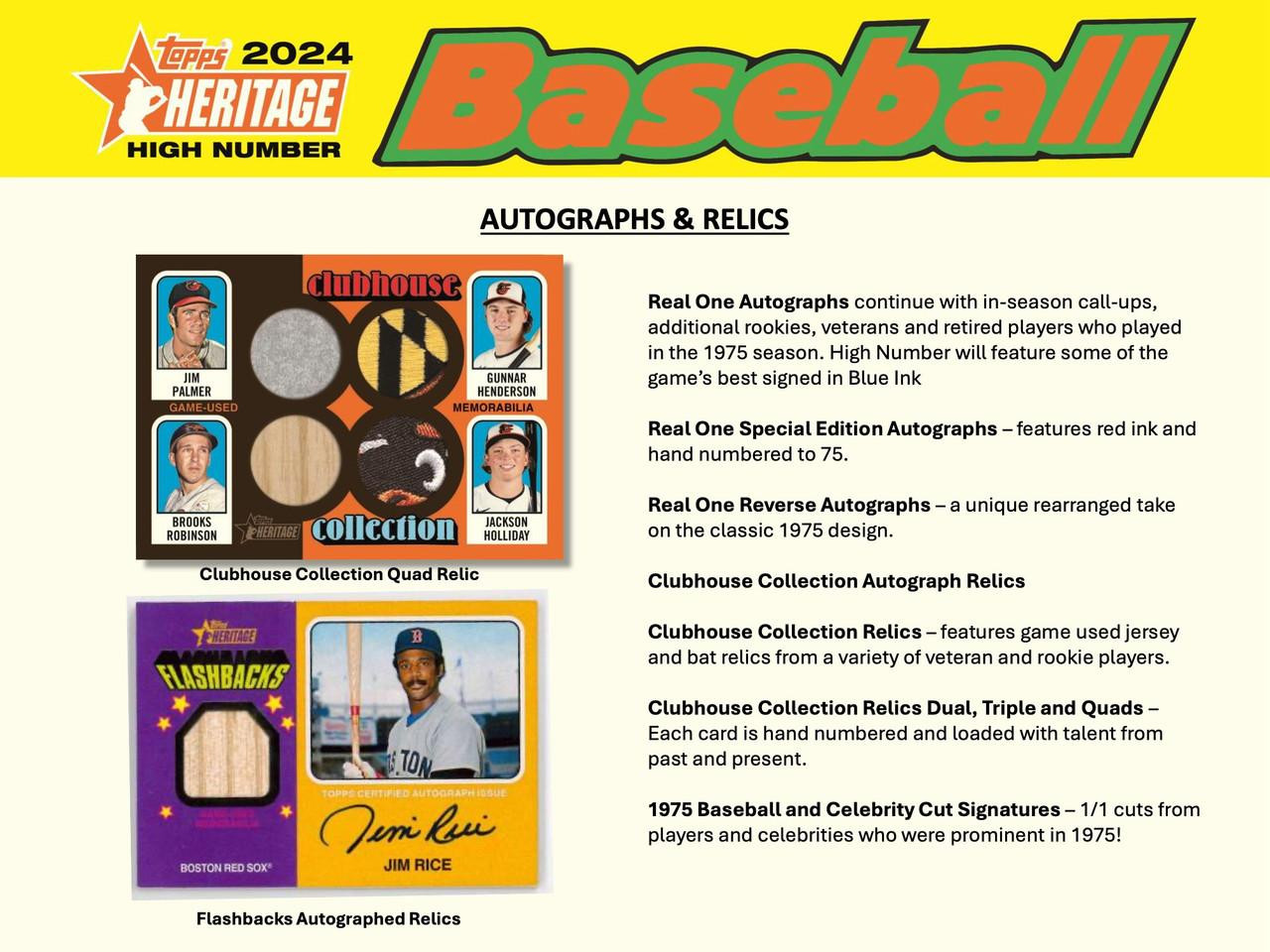 2024 Topps Heritage High Number Baseball Hobby Pack