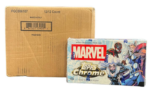 2025 Topps Marvel Chrome Hobby 12 Box Case