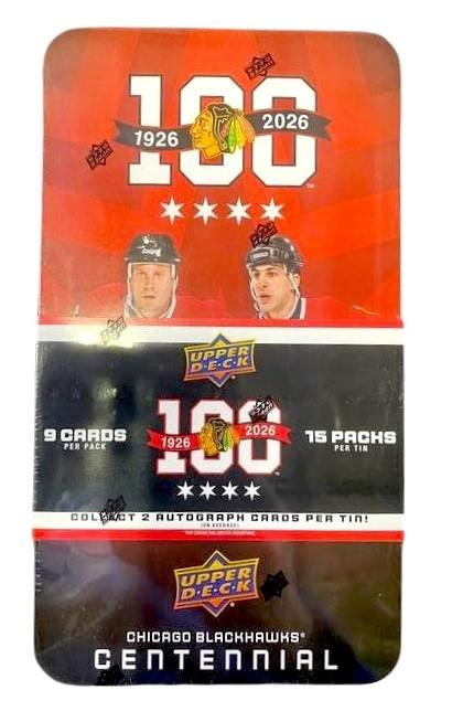 2025/26 Upper Deck Chicago Blackhawks Centennial Hobby Tin