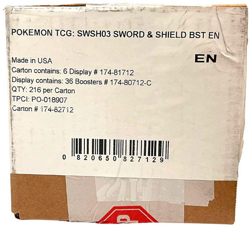 Pokemon Sword and Shield Darkness Ablaze Booster 6 Box Case